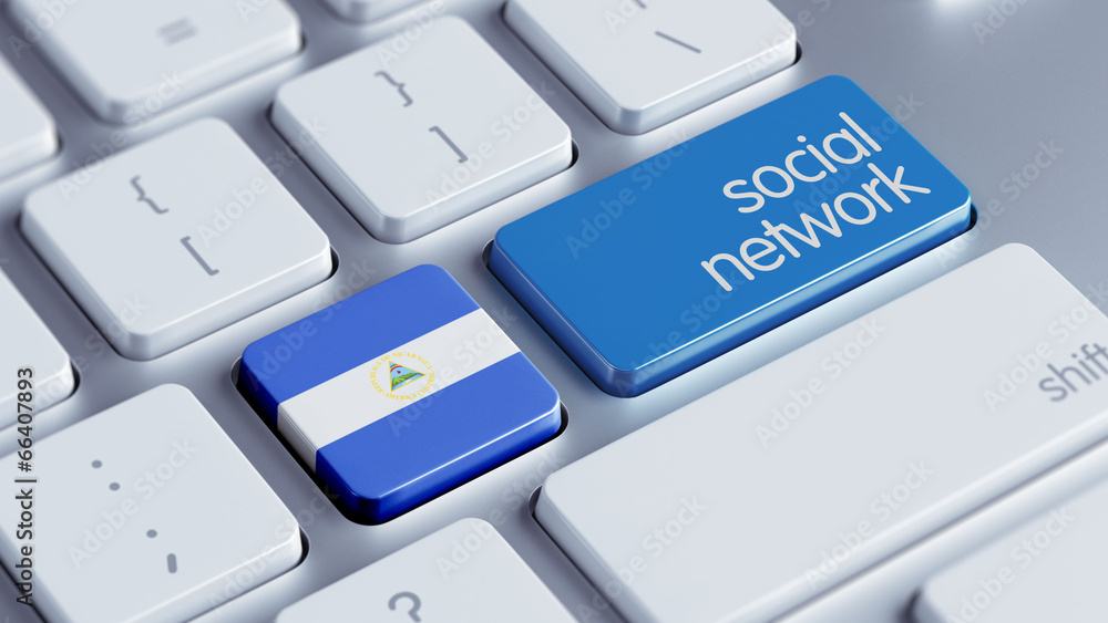 Nicaragua Social Network Concept. Nicaragua Social Network Concept.