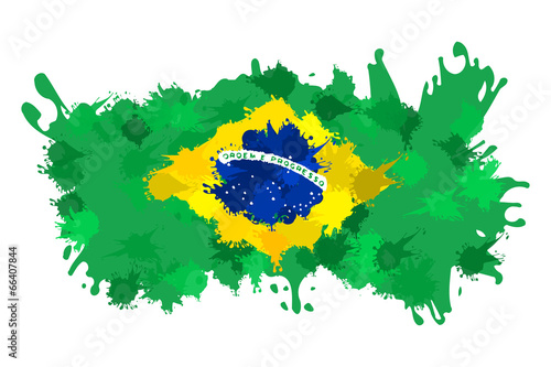 Brazilian splash flag
