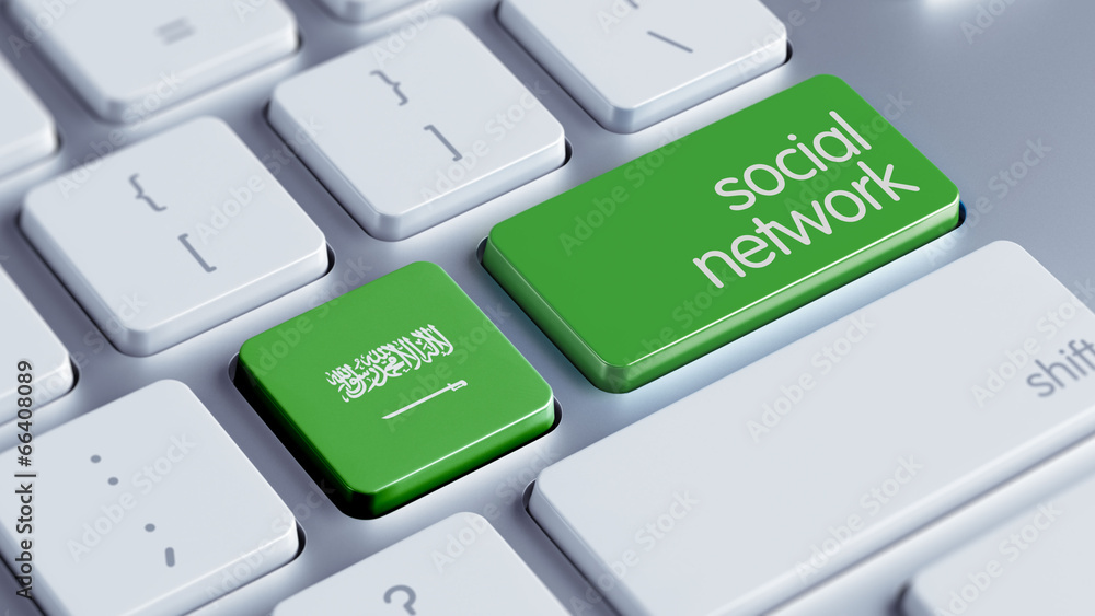 Saudi Arabia Social Network Concept. Saudi Arabia Social Network Concept.