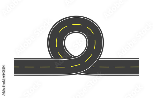 Vector road with loop
