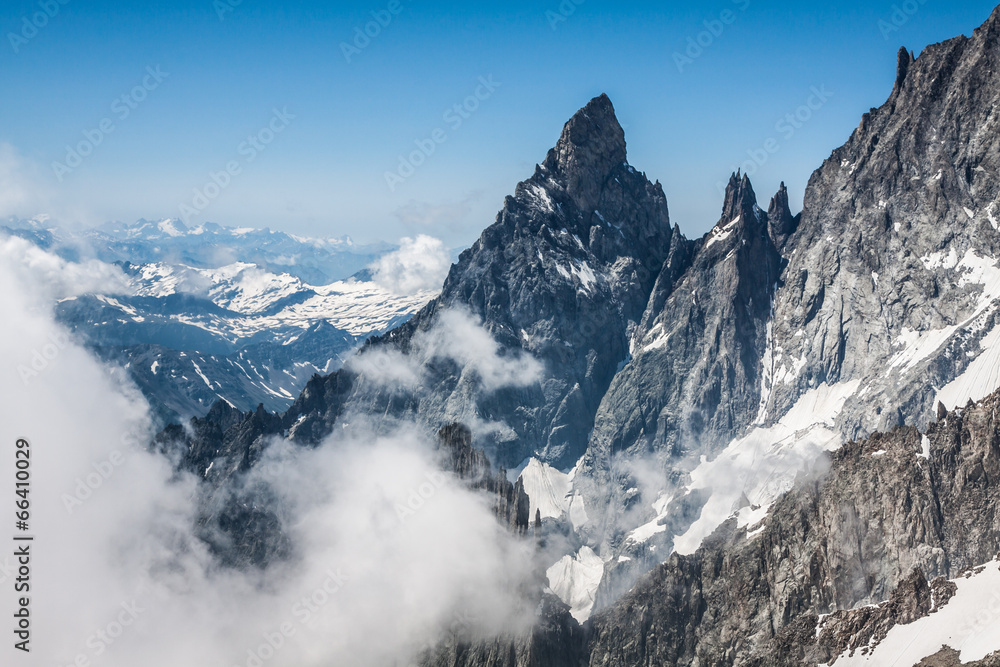 Mont Blanc massif in the French Alps Chamonix Mont Blanc
