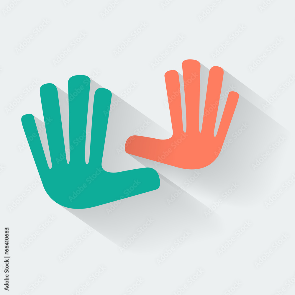 Vector Logo solidarity, hands touching Vector Logo solidarity, hands touching