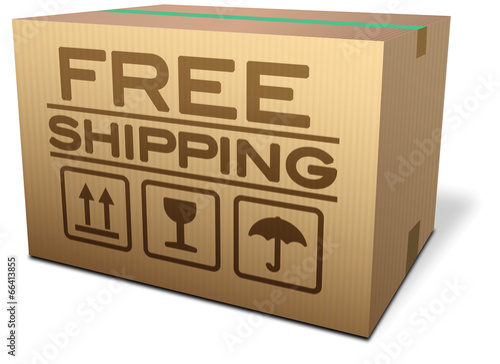 free shipping box vector