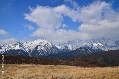 Snow Mountain Range in Yunnan, China