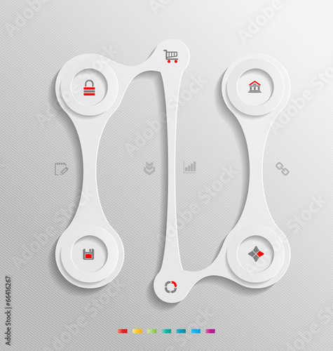 Minimal infographics template easily to be customized