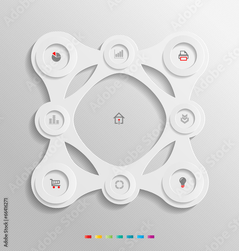 Minimal infographics template easily to be customized