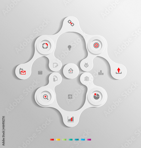 Minimal infographics template easily to be customized