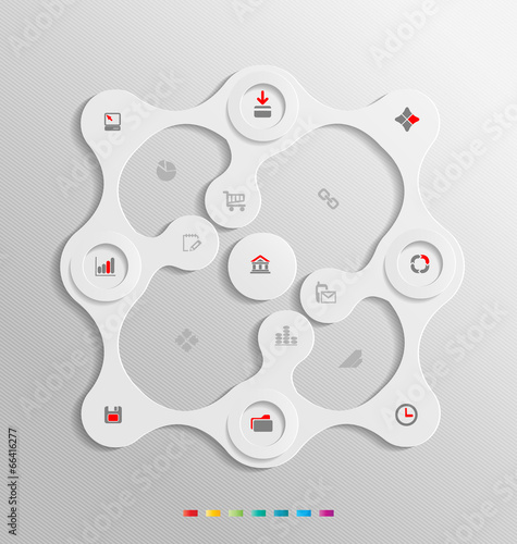 Minimal infographics template easily to be customized