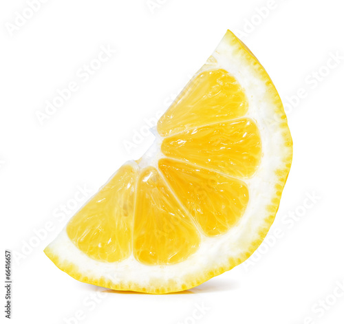lemon slice isolated on white