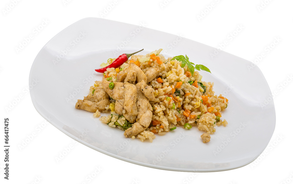 Fried rice with chicken