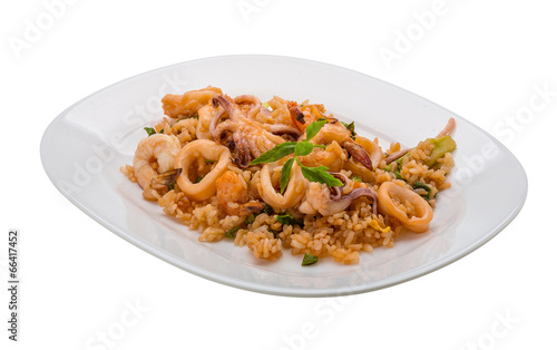 Rice with seafood