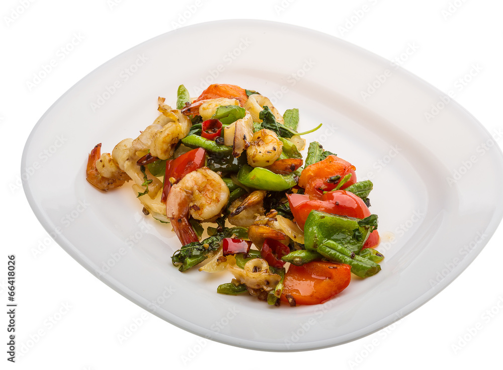 Seafood with vegetables Seafood with vegetables