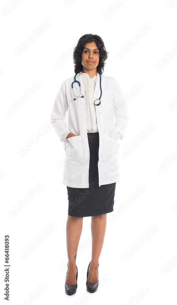 indian female doctor full body on white background indian female doctor full body on white background