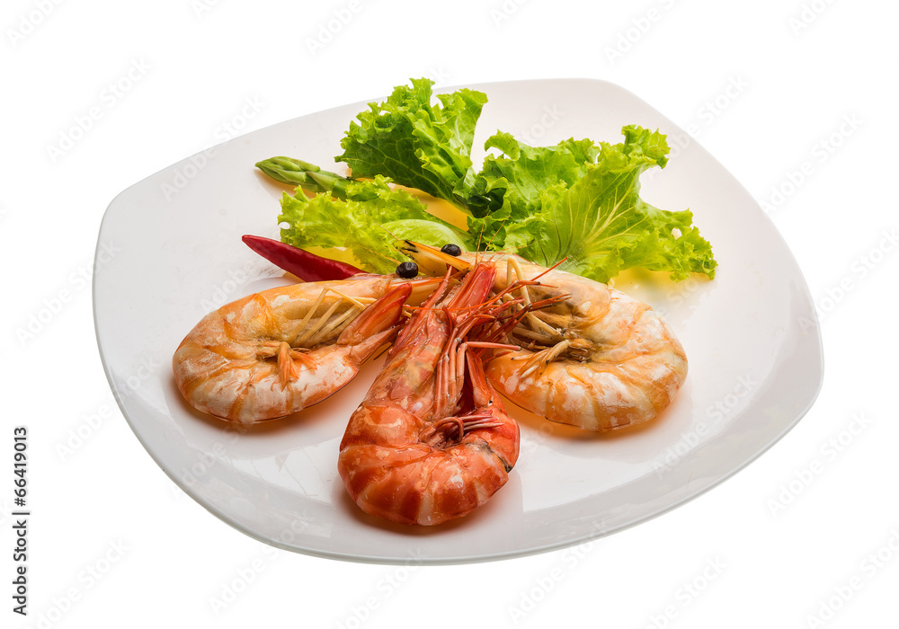 Boiled king prawns Boiled king prawns