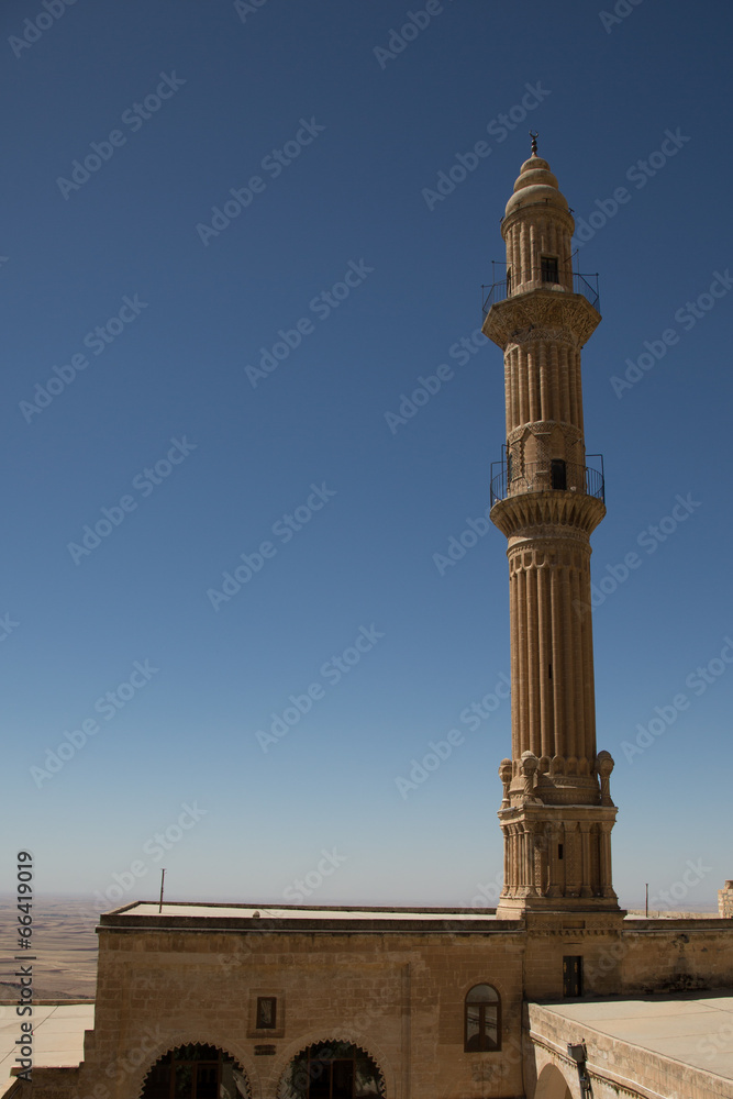 mosque and minaret in Mardin