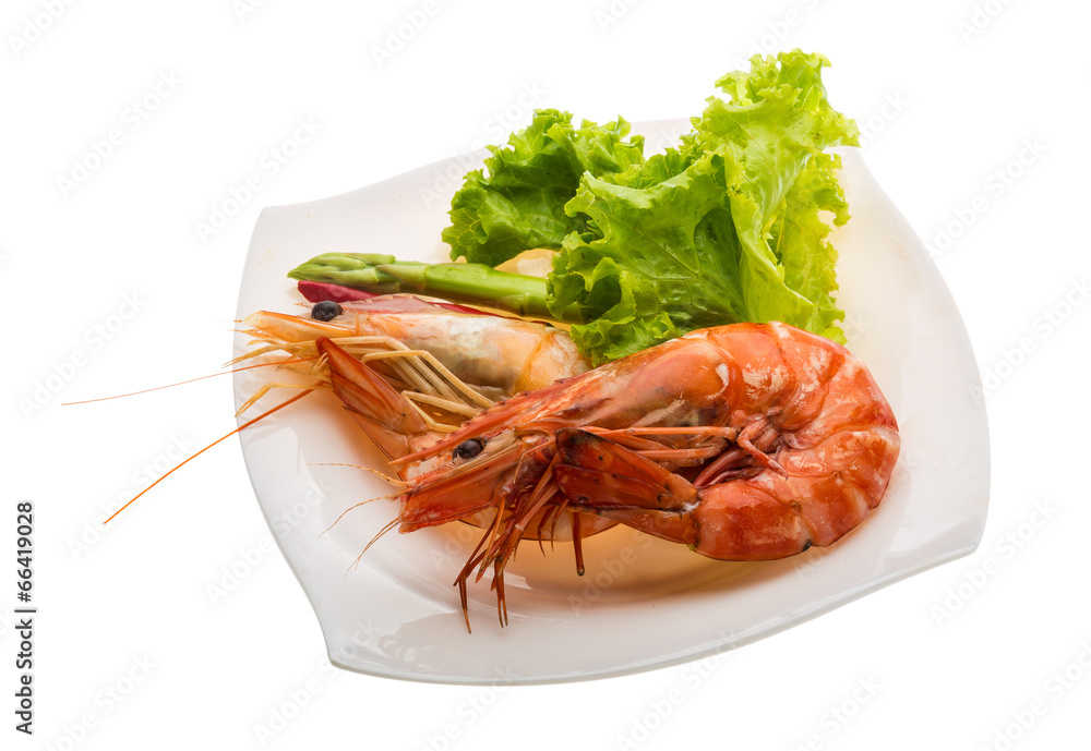 Boiled king prawns Boiled king prawns