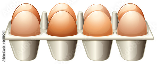 A tray with eggs photo