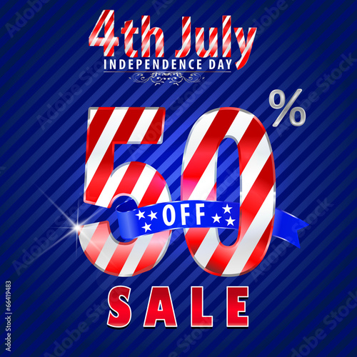 4th july Independence Day sale,50% off sale - vector eps10