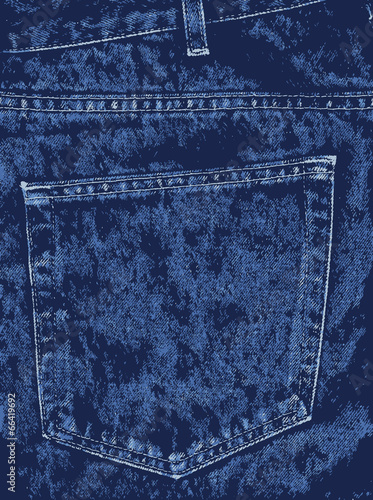 Blue Denim Pocket