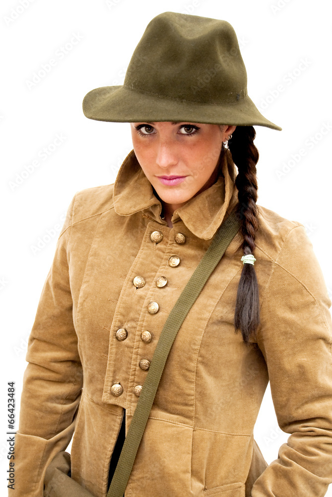 Fototapeta premium Beautiful Woman With Jacket