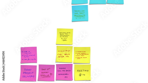 Badly played Post-it tetris