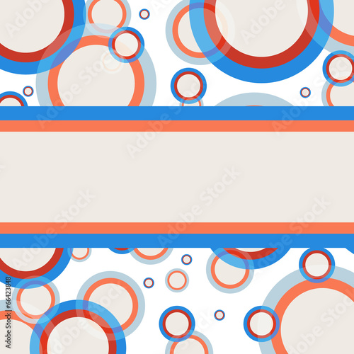 Abstract colorful circles background with frame
