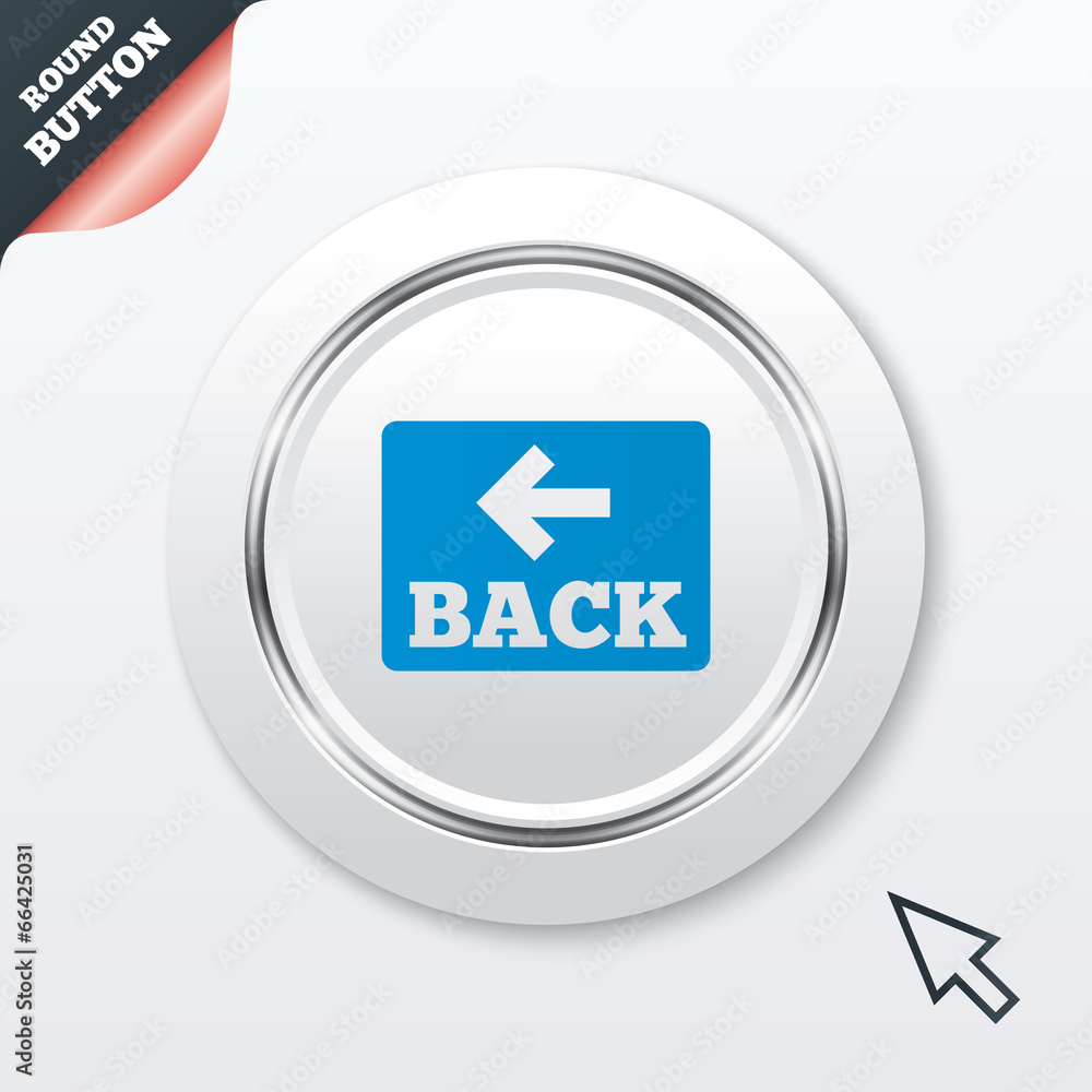 Arrow sign icon. Back button. Navigation symbol Arrow sign icon. Back button. Navigation symbol