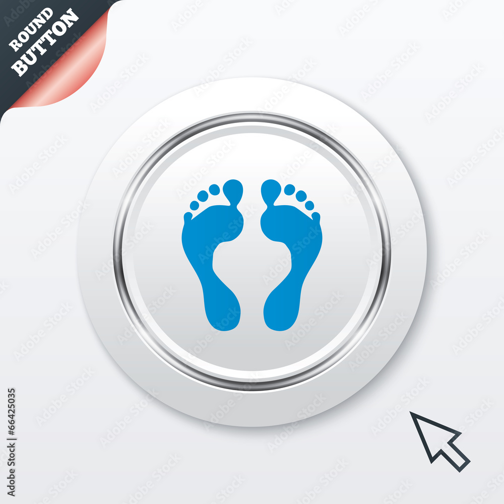 Human footprint sign icon. Barefoot symbol. Human footprint sign icon. Barefoot symbol.