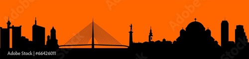 Vector - city skyline silhouette illustration