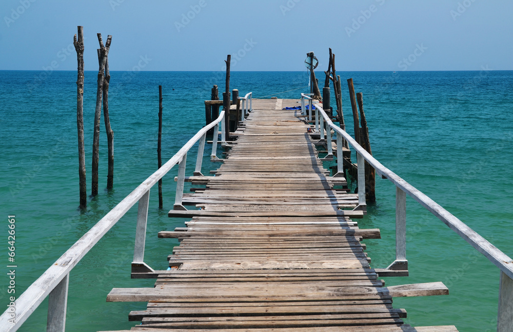 Wooden pier in the sea