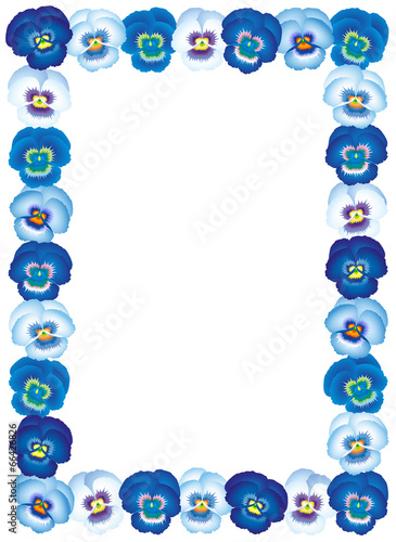 Pansy Blue Frame Portrait
