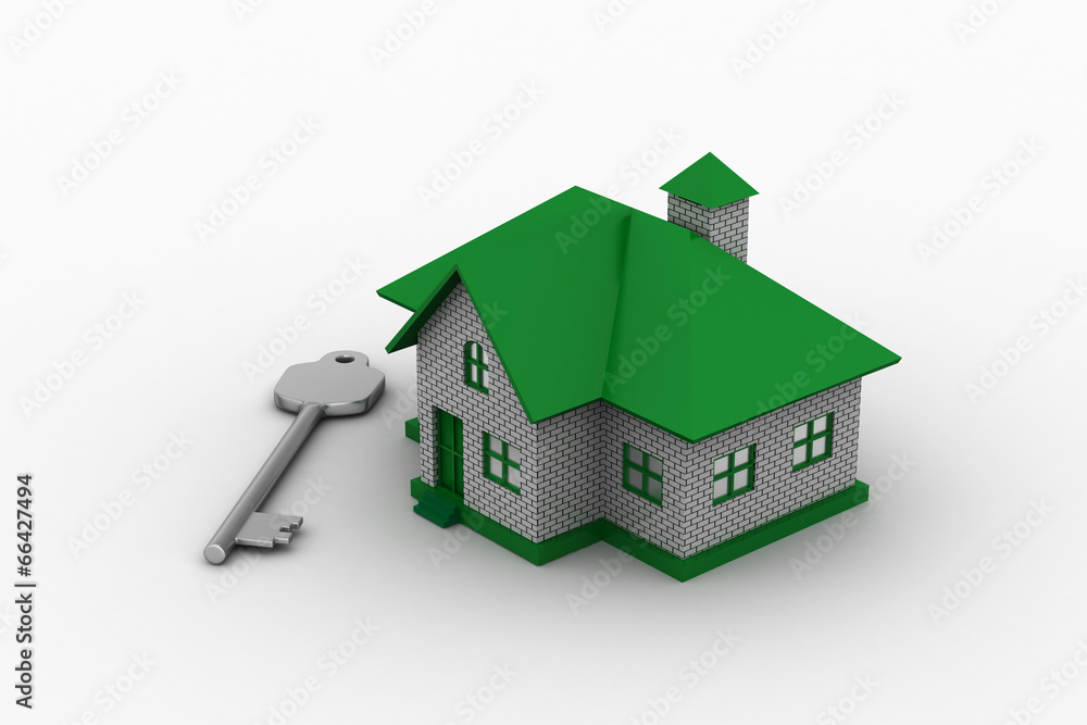 3d Home with key 3d Home with key