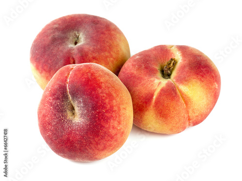donut peaches isolated on white