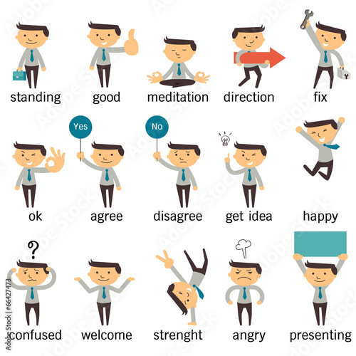 Businessman feeling expression