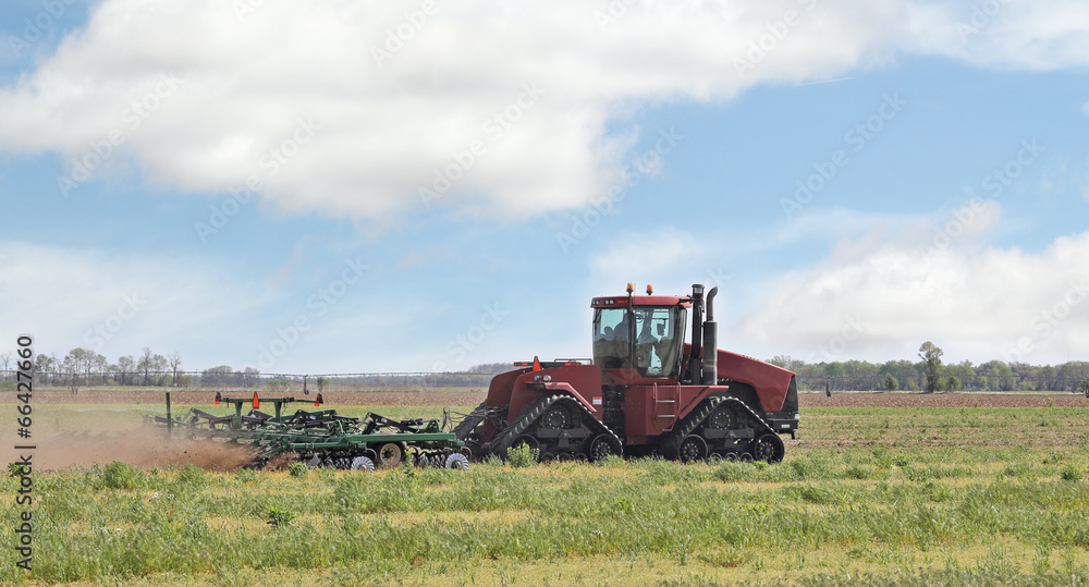 Fototapeta premium Tractor and Plow