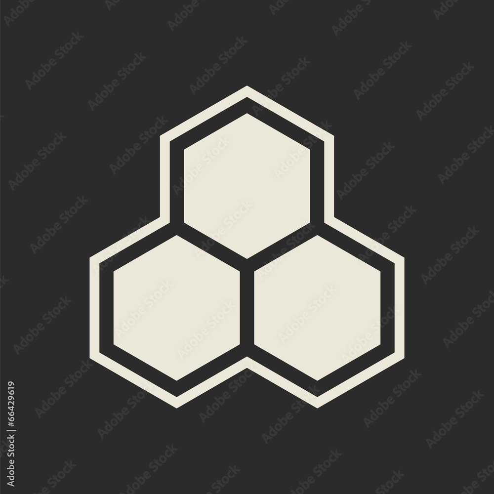 Hexagon icon. Honeycomb Hexagon icon. Honeycomb