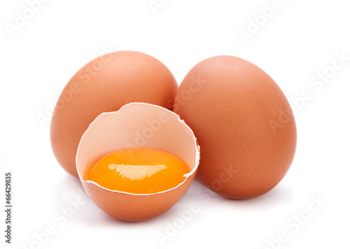 Chicken egg with yolk