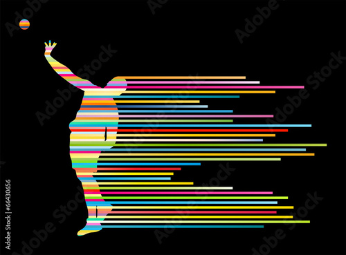 Athletic shot put vector background concept