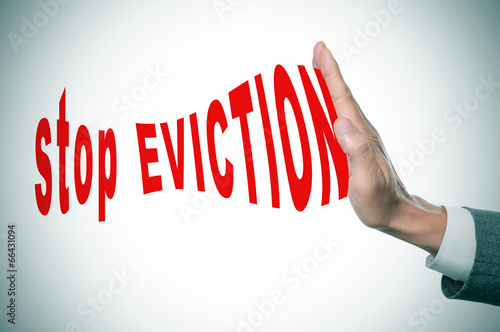 Obraz na płótnie stop eviction