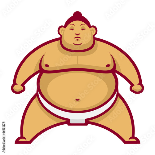 Sumo wrestler in rack