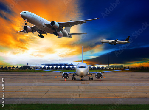 passenger plane in international airport use for air transport a