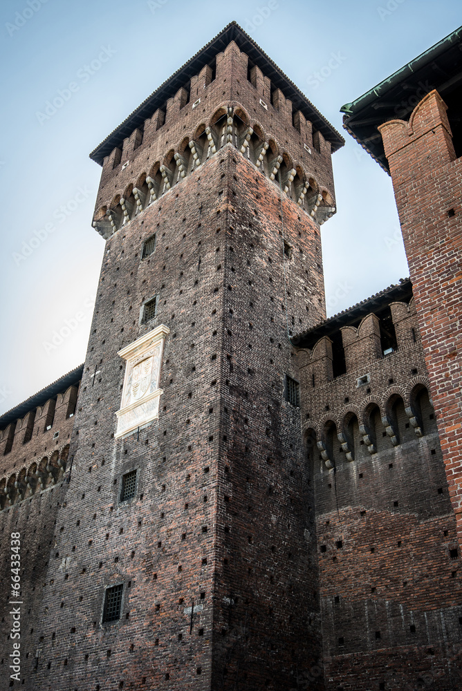 Sforza castle Milan Italy - Bona tower