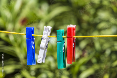 clothes line with pegs