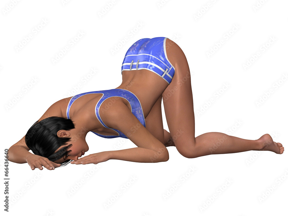 Sexy Woman Stretching Stock Illustration | Adobe Stock
