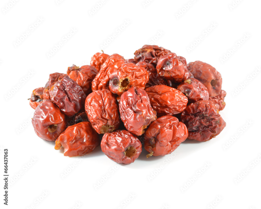 Red jujube isolated on white background Red jujube isolated on white background