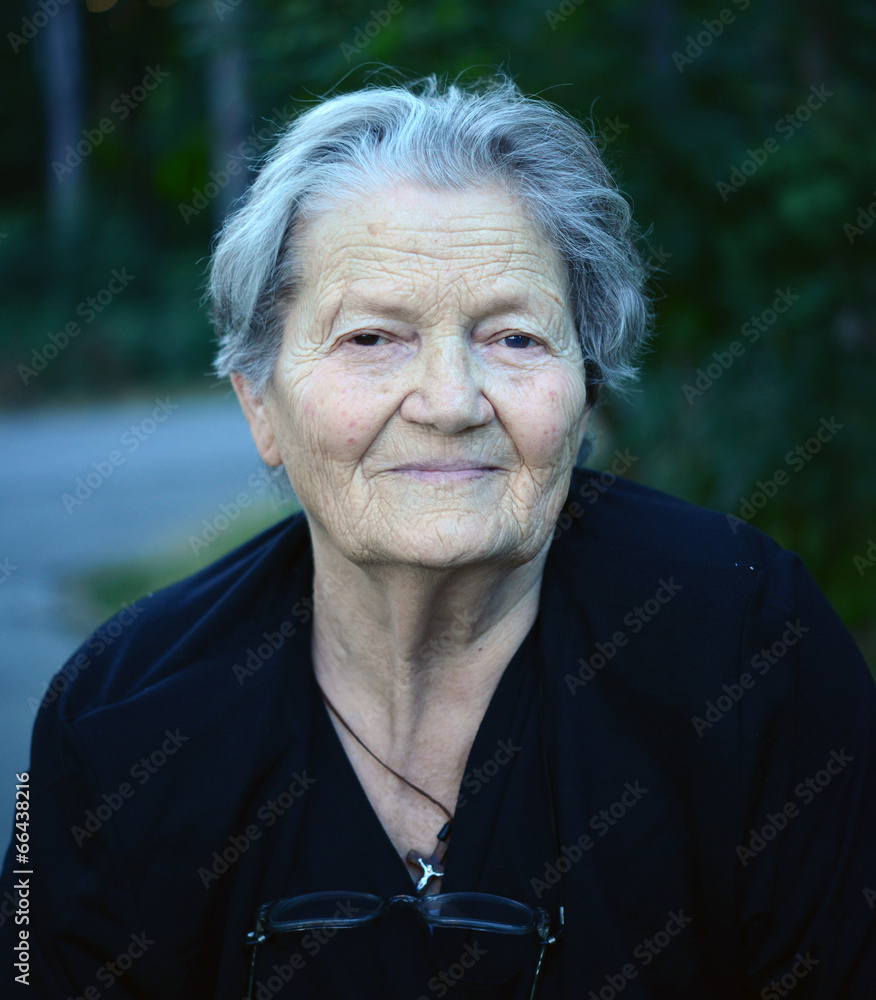 Close up portrait of older lady