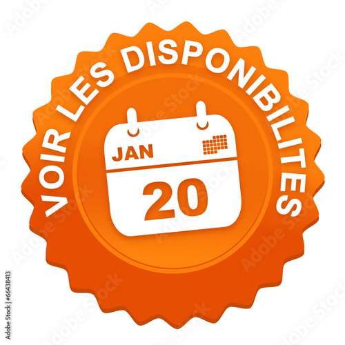 disponibilités sur bouton web denté orange