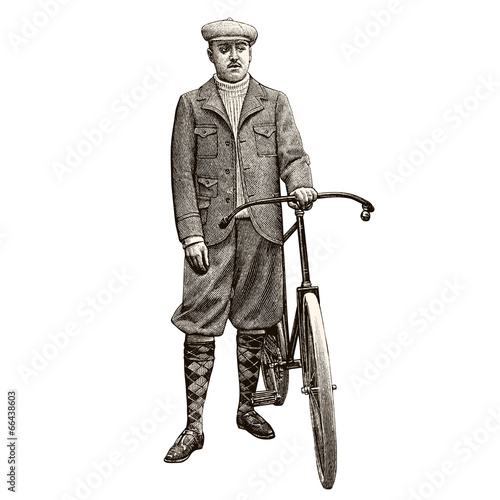 French man with bike