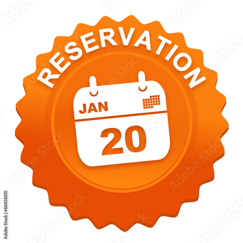 réservation sur bouton web denté orange