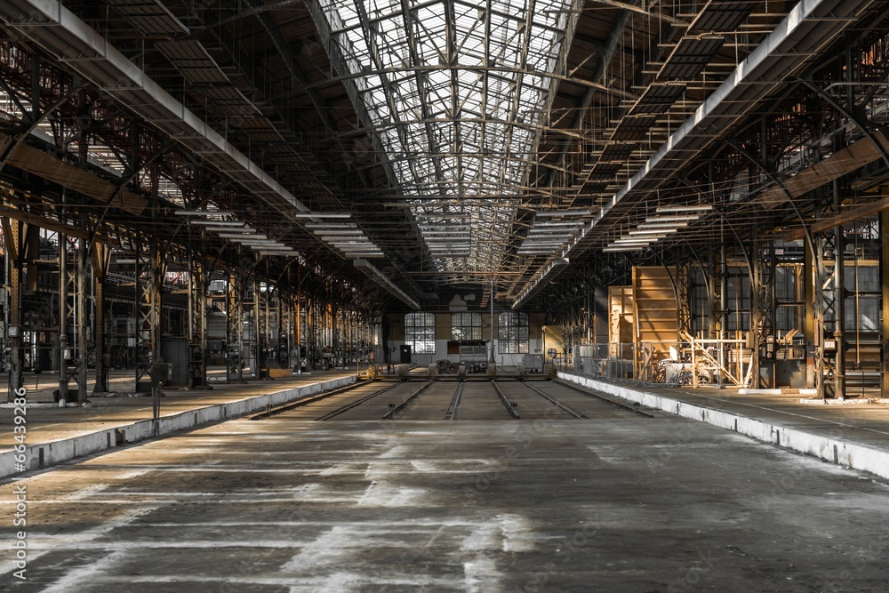 Industrial interior of an old factory Industrial interior of an old factory